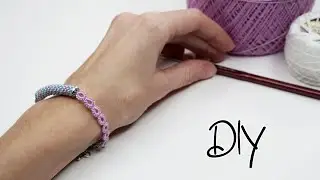 Needle tatting. Bead rope crochet. Bracelet / Фриволите иглой. Жгут из бисера крючком. Браслет