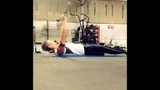 Barbell sit ups