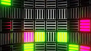 Pink and Light Green Abstract Neon Cube Strobes Background VJ Loops in 4K