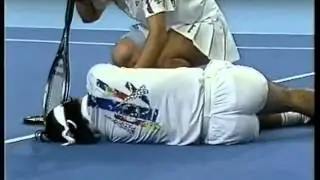 Теннис. Удар, сбивающий с ног