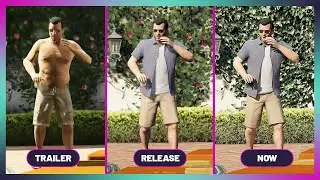 GTA 5 Graphics Comparison - Trailer vs Release vs Now