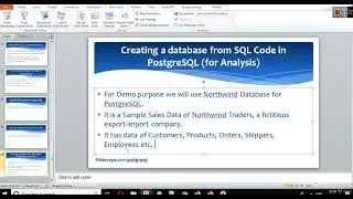 Importing an External Database in PostgreSQL from SQL Code