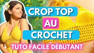 Beginner tutorial: Crochet crop top bra (very easy) - All sizes + Free Ebook 🧶