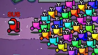 99 HACKER CREWMATES vs 1 NOOB IMPOSTOR IN AMONG US! Funny Moments