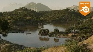 Creating an Environment with Blender3D | Timelapse