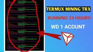 how to get mining trx on termux android | termux minner tron wd faucetpay