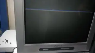 How to repair a Philips TV that turns on with horizontal lines on the screen.