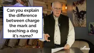 Can you explain the difference between charge the mark and teaching a dog it's name?