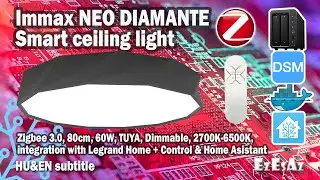 60 Immax NEO Diamante Zigbee ceiling light integration Home Assistant, Legrand Smart Home + Control