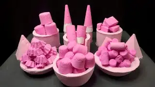 fluffy and soft pink baking soda 💗🤍/ ASMR crushing