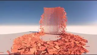 Realistic Tower Destruction 360°- 3DSMAX # Over 7000 Planks [Full HD]
