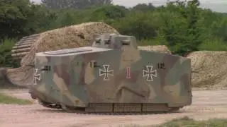 WWI tanks on the move