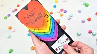 💞 Easy Cascading Hearts Slider Valentine's Day Card!