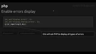Enable errors display