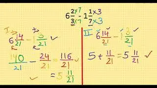 Fractions : Adding And Subtracting Mixed Numbers | Fractions for Kids | Fractions for class 5