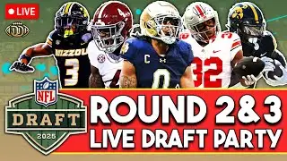 🔴 2025 NFL Draft LIVE Day 2 | Rounds 2-3 Reaction, Picks, Steals & Sleepers