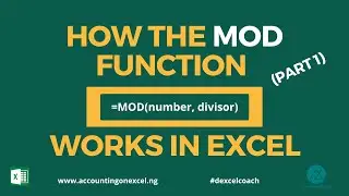 👉HOW THE MOD EXCEL FUNCTION WORKS - PART 1