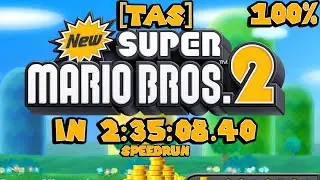 [TAS] 3DS New Super Mario Bros. 2 (100%) in 2:35:08.40 (2:34:13.23 IGT) Speedrun