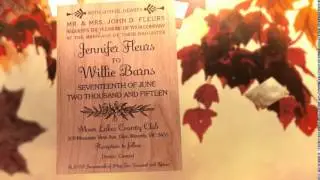 Fiery Autumn Wedding Invitations