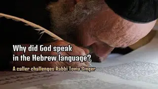 Rabbi Tovia Singer: Why did God speak in the Hebrew language?