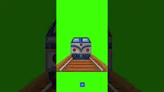 green screen train animation #viral #chromakey #cartoon #gaming #greenscreen