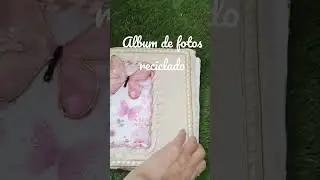 album de foto reciclado con cartón shabby Chic