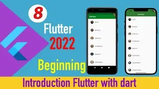 Introduction Flutter with dart - Flutter Crash Course For Beginners 2022 Part 8