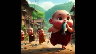 chubby child monks create by AI.