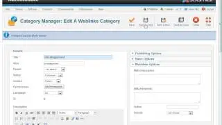 Components Weblinks Categories Edit