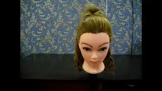 Причёска  с бубликом.Hairstyle with a bagel.