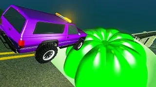 Beamng drive - Open Bridge Crashes over Monster Energy Drink Jello