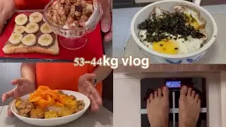 53-44kg vlog | -7.2kg, Two Meals a Day, trying to Get back to Normal meal