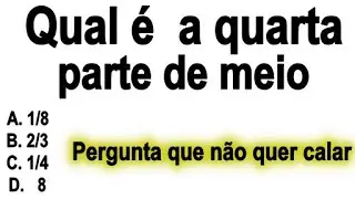 Questão Matemática Básica  - A pergunta que não quer ser calar