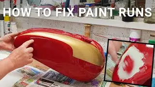 How To Fix Clear Coat Runs From Spray Painting a Car or Motorcycle - Wet Sanding + Polishing