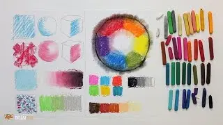 Dry Pastel Drawing Course for Beginners. Lessons 1-1. Basic Pastel Techniques. Color Wheel.