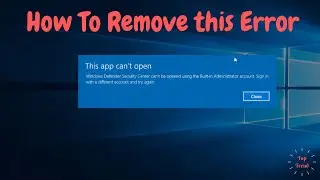 Windows defender Security center can't be opened using the built-in Administrator account || JS Tech