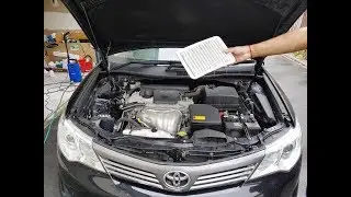 How to replace Toyota Camry Engine Air Filter  2012-2015