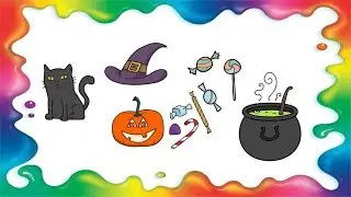 Cum sa desenezi simboluri de Halloween - pas cu pas pentru copii