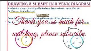 How to draw a subset.