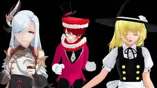 【MMD】Everybody [Shenhe, Caine, Marisa]
