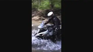 Water crossing on Vstrom Africa Twin and Super Tenere