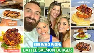 Battle Keto Salmon Burger, Watch to See Who Wins!