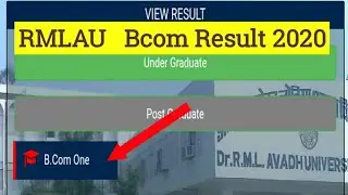 RMLAU BCOM 1ST YEAR MAIN EXAM  RESULT 2020 | RamManohar Lohiya awadh