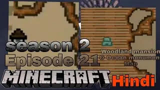 Minecraft pe in Hindi Woodland mansion and ocean monument map