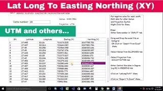 [GIS] Convert Latitude and Longitude To Northing Easting | XY Coordinate using offline sotware