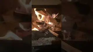 First fire of the season.   #firewood #fire