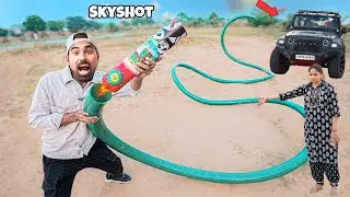 Try Rocket In 100 feet Long Pipe impossible? 😍राकेट तो साप बन गया 😱