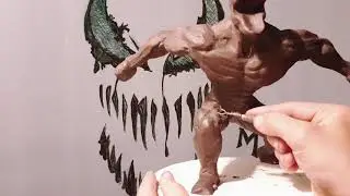 Видео лепка. Веном 2018 из пластилина. Sculpting VENOM + Painting.Simbiot Venom. .2020 .