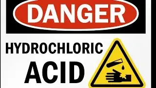 hydrochloric acid (HCl) poured on skin!