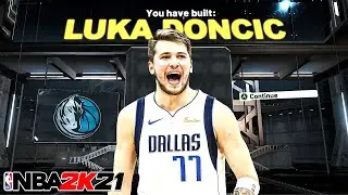 NBA 2K21 LUKA DONCIC BUILD - 55 BADGE UPGRADES - DEMIGOD POINT FORWARD BUILD